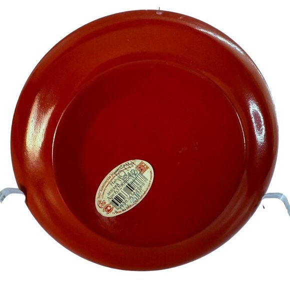 Vtg Russian Lacquerware Khokhloma Folk Art 6" Plate Wild Beries Hand-Painted - Picture 2 of 2